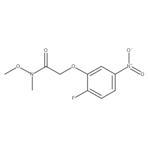 2-(2-fluoro-5-nitrophenoxy)-N-methoxy-N-methylacetamide结构式