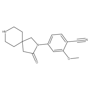 2-Methoxy-4-(3-oxo-2,8-diazaspiro[4.5]dec-2-yl)benzonitrile结构式