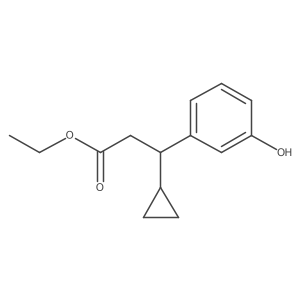 Ethyl 3-cyclopropyl-3-(3-hydroxyphenyl)propanoate Structure