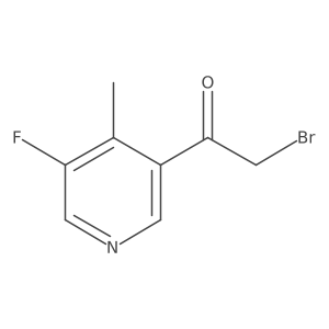 2-Bromo-1-(5-fluoro-4-methyl-3-pyridinyl)ethanone结构式