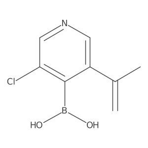 (3-Chloro-5-(prop-1-en-2-yl)pyridin-4-yl)boronic acid Structure