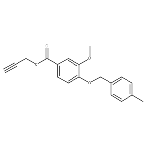 Prop-2-yn-1-yl 3-methoxy-4-((4-methylbenzyl)oxy)benzoate Structure