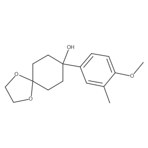 8-(4-Methoxy-3-methylphenyl)-1,4-dioxaspiro[4.5]decan-8-ol结构式