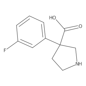 3-(3-Fluorophenyl)pyrrolidine-3-carboxylic acid结构式