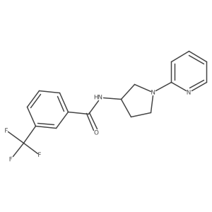 N-(1-(pyridin-2-yl)pyrrolidin-3-yl)-3-(trifluoromethyl)benzamide结构式