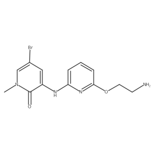 3-[[6-(2-Aminoethoxy)pyridin-2-yl]amino]-5-bromo-1-methylpyridin-2-one结构式