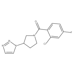 (3-(1H-1,2,3-triazol-1-yl)pyrrolidin-1-yl)(2-chloro-4-fluorophenyl)methanone Structure