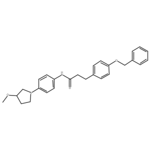 3-(4-(benzyloxy)phenyl)-N-(4-(3-methoxypyrrolidin-1-yl)phenyl)propanamide Structure