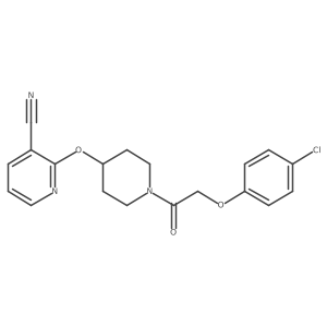 2-((1-(2-(4-Chlorophenoxy)acetyl)piperidin-4-yl)oxy)nicotinonitrile结构式