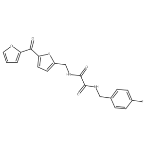 N1-(4-fluorobenzyl)-N2-((5-(furan-2-carbonyl)thiophen-2-yl)methyl)oxalamide结构式