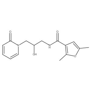 N-(2-hydroxy-3-(2-oxopyridin-1(2H)-yl)propyl)-2,5-dimethylfuran-3-carboxamide Structure