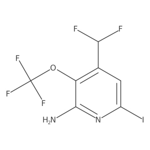 4-(difluoromethyl)-6-iodo-3-(trifluoromethoxy)pyridin-2-amine结构式