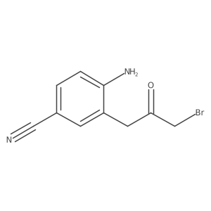 1-(2-Amino-5-cyanophenyl)-3-bromopropan-2-one Structure