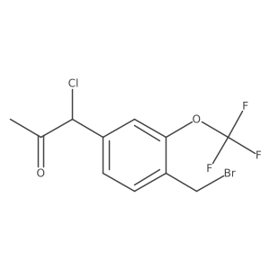 1-(4-(Bromomethyl)-3-(trifluoromethoxy)phenyl)-1-chloropropan-2-one结构式