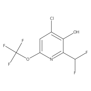 4-Chloro-2-(difluoromethyl)-6-(trifluoromethoxy)pyridin-3-ol Structure