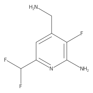 4-(Aminomethyl)-6-(difluoromethyl)-3-fluoropyridin-2-amine Structure