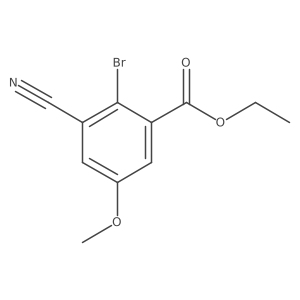Ethyl 2-bromo-3-cyano-5-methoxybenzoate结构式