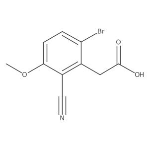 6-Bromo-2-cyano-3-methoxyphenylacetic acid Structure