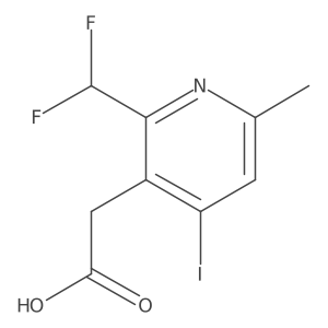 2-(Difluoromethyl)-4-iodo-6-methylpyridine-3-acetic acid Structure