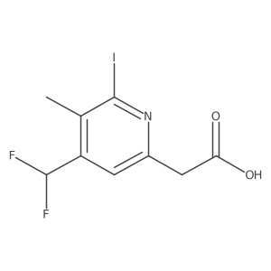 2-(4-(Difluoromethyl)-6-iodo-5-methylpyridin-2-yl)acetic acid Structure