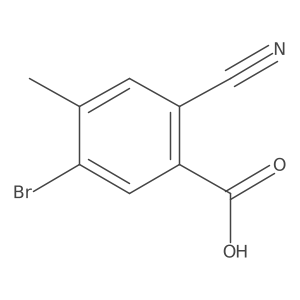 5-Bromo-2-cyano-4-methylbenzoic acid结构式