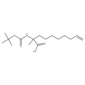 (R)-2-(Boc-amino)-2-methyldec-9-enoic acid结构式