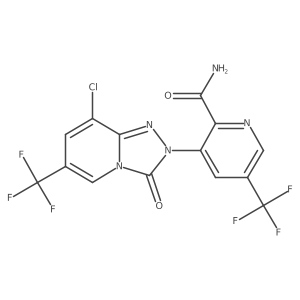3-(8-chloro-3-oxo-6-(trifluoromethyl)-[1,2,4]triazolo[4,3-a]pyridin-2(3H)-yl)-5-(trifluoromethyl)picolinamide Structure