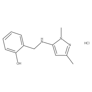 2-[[(2,5-Dimethylpyrazol-3-yl)amino]methyl]phenol;hydrochloride结构式