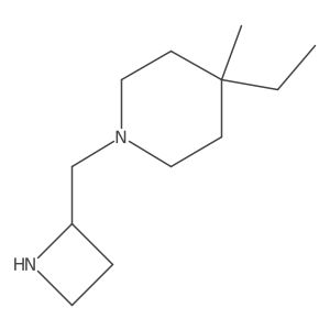 1-[(Azetidin-2-yl)methyl]-4-ethyl-4-methylpiperidine Structure