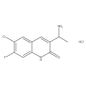 3-(1-Aminoethyl)-6-chloro-7-fluoro-2(1h)-quinolinone hydrochloride Structure