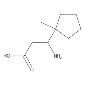 3-Amino-3-(1-methylcyclopentyl)propanoic acid结构式