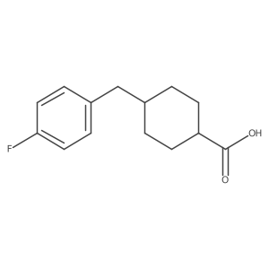 4-[(4-Fluorophenyl)methyl]cyclohexane-1-carboxylic acid结构式