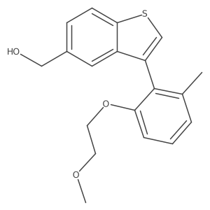 (3-(2-(2-Methoxyethoxy)-6-methylphenyl)benzo[b]thiophen-5-yl)methanol结构式