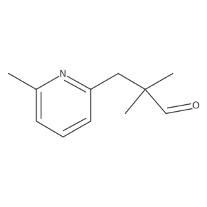 2,2-Dimethyl-3-(6-methylpyridin-2-yl)propanal结构式