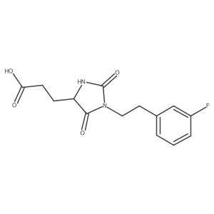3-{1-[2-(3-Fluorophenyl)ethyl]-2,5-dioxoimidazolidin-4-yl}propanoic acid结构式
