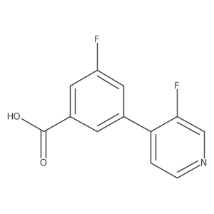 3-Fluoro-5-(3-fluoropyridin-4-yl)benzoic acid结构式
