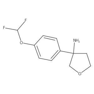 3-[4-(Difluoromethoxy)phenyl]oxolan-3-amine Structure