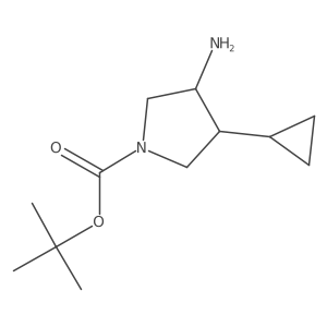 Rel-tert-butyl (3R,4R)-3-amino-4-cyclopropylpyrrolidine-1-carboxylate Structure