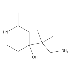 4-(1-Amino-2-methylpropan-2-yl)-2-methylpiperidin-4-ol Structure