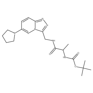 Tert-butyl (1-oxo-1-(((6-(pyrrolidin-1-yl)-[1,2,4]triazolo[4,3-b]pyridazin-3-yl)methyl)amino)propan-2-yl)carbamate Structure