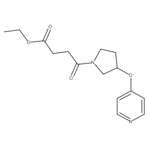 Ethyl 4-oxo-4-(3-(pyridin-4-yloxy)pyrrolidin-1-yl)butanoate Structure