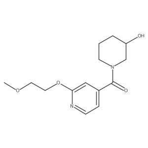 (3-Hydroxypiperidin-1-yl)(2-(2-methoxyethoxy)pyridin-4-yl)methanone结构式