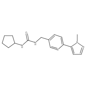 1-cyclopentyl-3-((6-(1-methyl-1H-pyrazol-5-yl)pyridin-3-yl)methyl)urea Structure