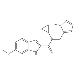 N-cyclopropyl-6-methoxy-N-((1-methyl-1H-pyrrol-2-yl)methyl)-1H-indole-2-carboxamide Structure