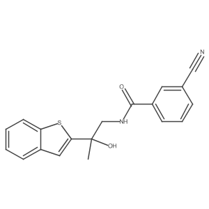 N-(2-(benzo[b]thiophen-2-yl)-2-hydroxypropyl)-3-cyanobenzamide Structure