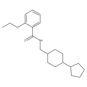 2-ethoxy-N-((1-(tetrahydrothiophen-3-yl)piperidin-4-yl)methyl)benzamide结构式