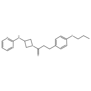 3-(4-Propoxyphenyl)-1-(3-(pyrimidin-2-ylamino)azetidin-1-yl)propan-1-one Structure