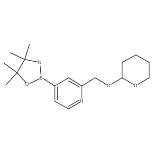 2-[[(Tetrahydro-2h-pyran-2-yl)oxy]methyl]-4-(4,4,5,5-tetramethyl-1,3,2-dioxaborolan-2-yl)pyridine Structure