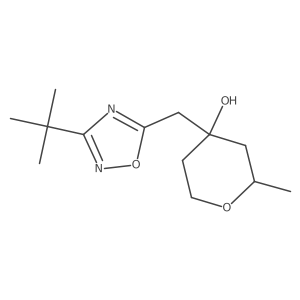 4-[(3-tert-Butyl-1,2,4-oxadiazol-5-yl)methyl]-2-methyloxan-4-ol Structure