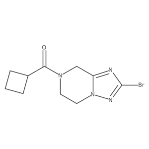 2-Bromo-7-cyclobutanecarbonyl-5H,6H,7H,8H-[1,2,4]triazolo[1,5-a]pyrazine结构式